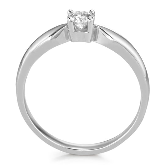Solitaire ring 18k White Gold Diamond 0.20 ct, w-si