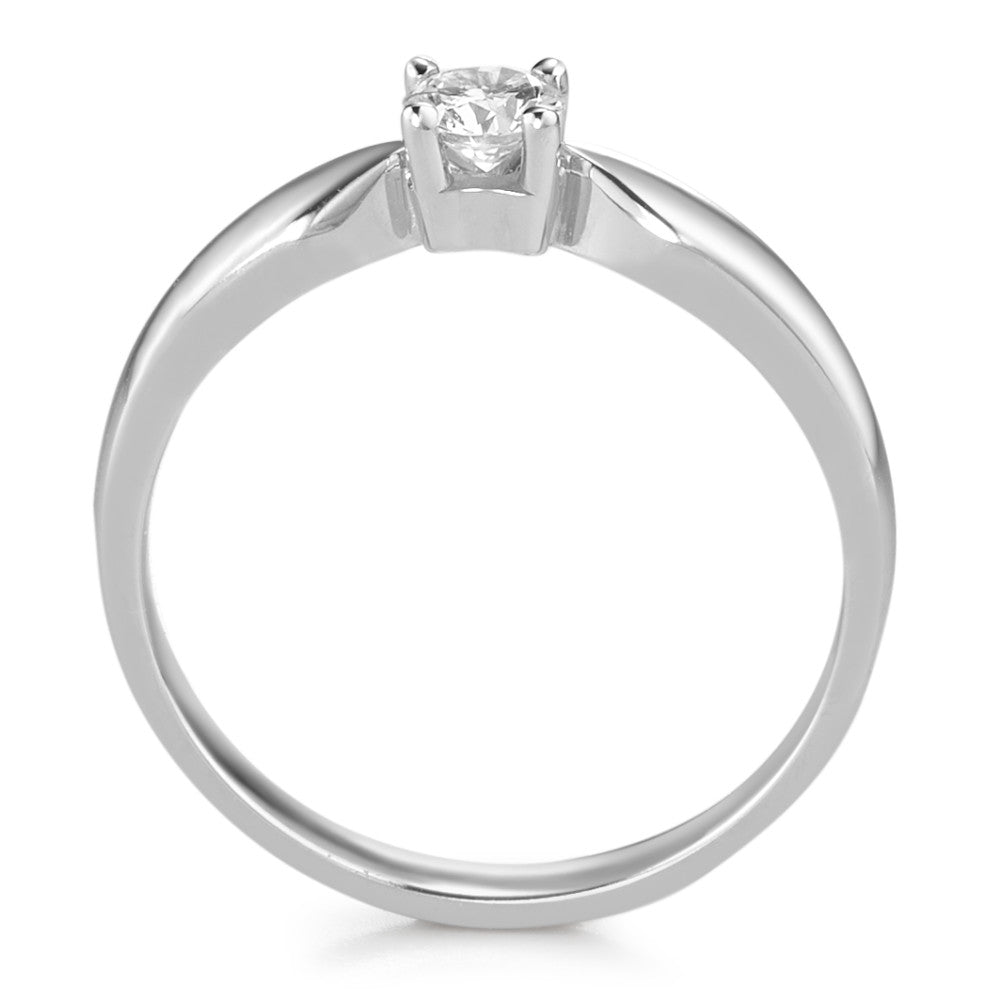 Solitaire ring 18k White Gold Diamond 0.20 ct, w-si