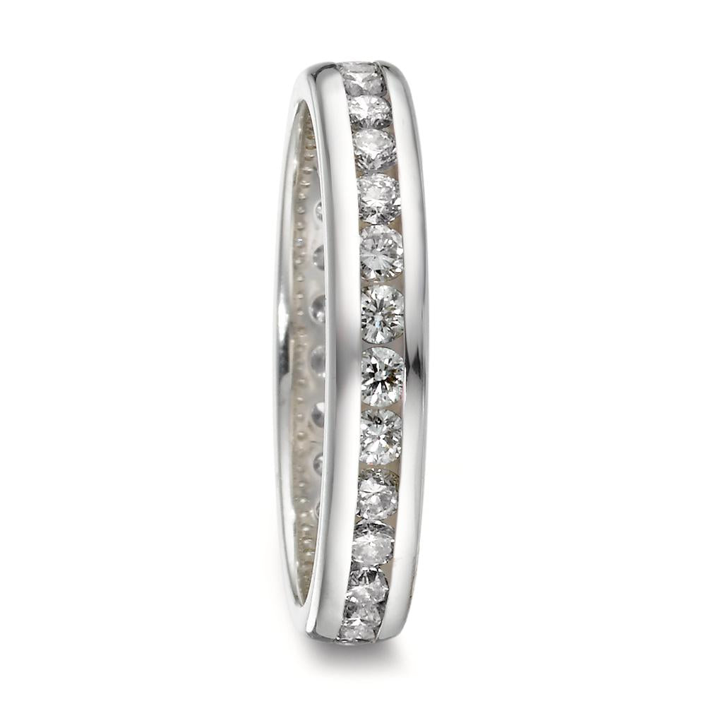 Memory ring 18k White Gold Diamond 1 ct, w-si