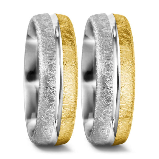 Wedding Ring 18k Yellow Gold, 18k White Gold
