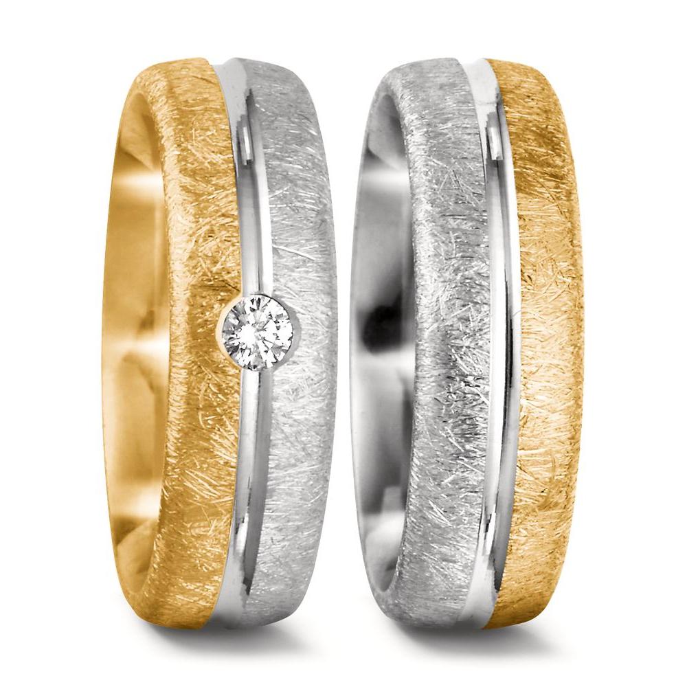 Wedding Ring 18k Yellow Gold, 18k White Gold
