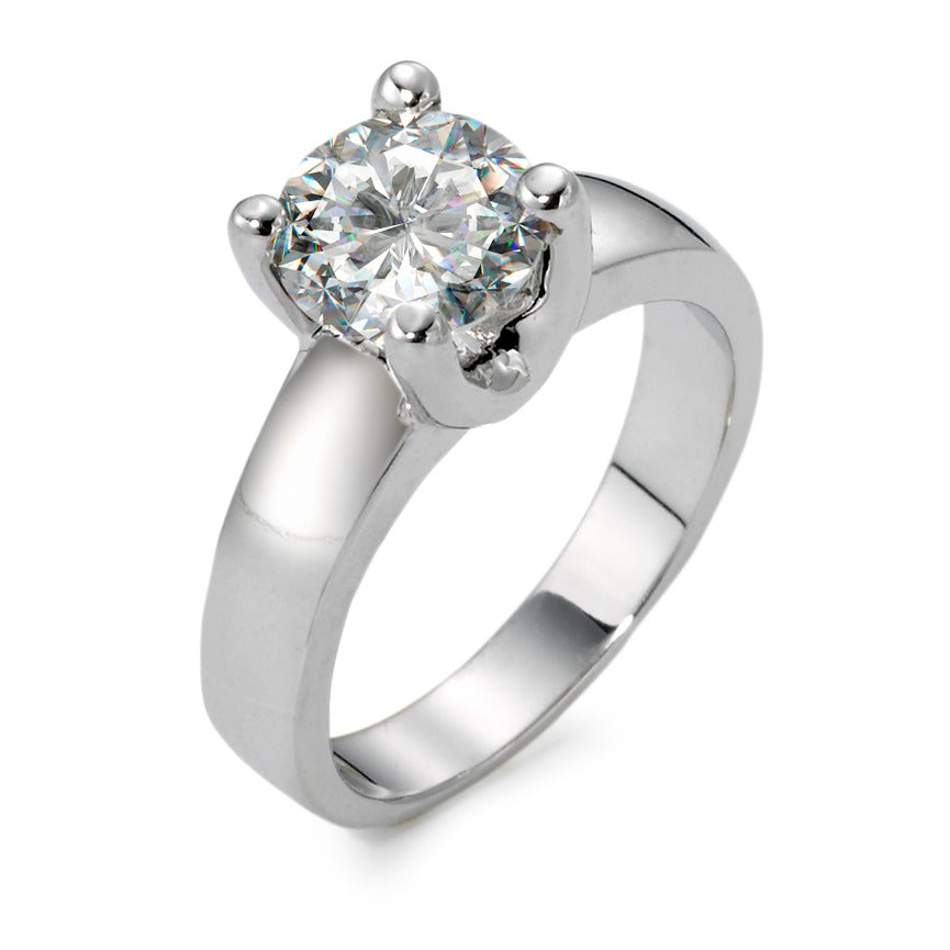 Solitaire ring 18k White Gold Moissanite White