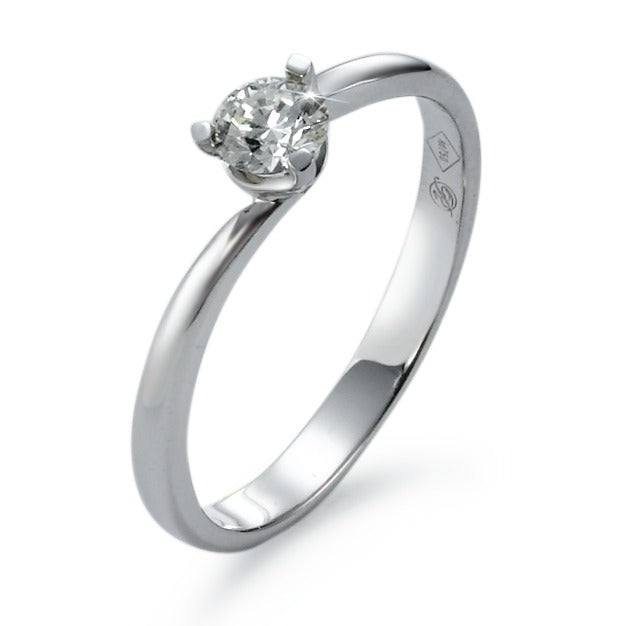 Solitaire ring 18k White Gold Diamond 0.27 ct, vsi