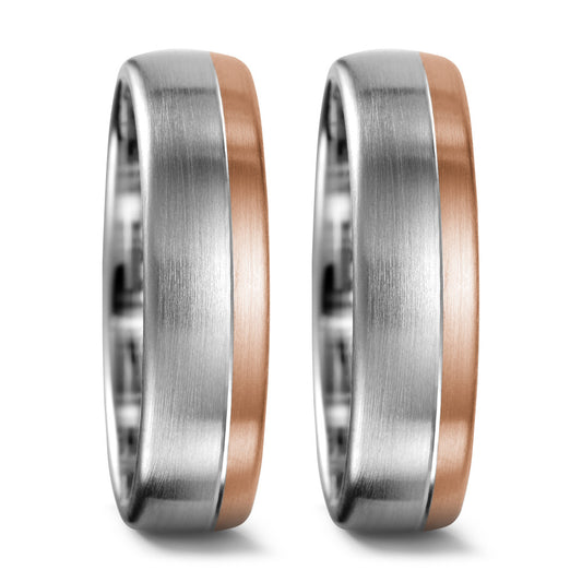 Wedding Ring 18k White Gold, 18k Red Gold