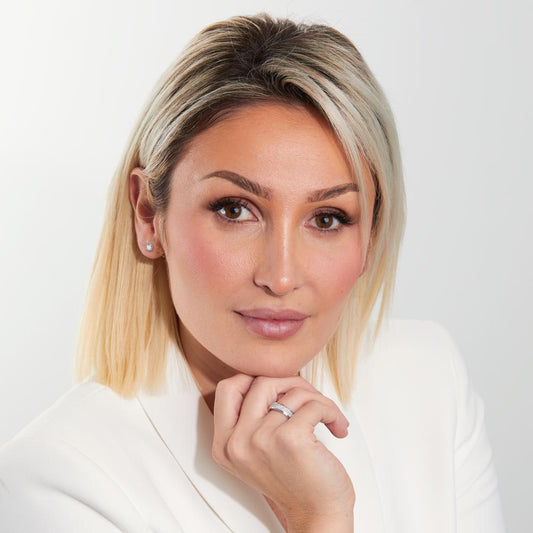 Stud earrings 18k White Gold Diamond White, 0.50 ct, 2 Stones, brilliant, w-si Ø4 mm