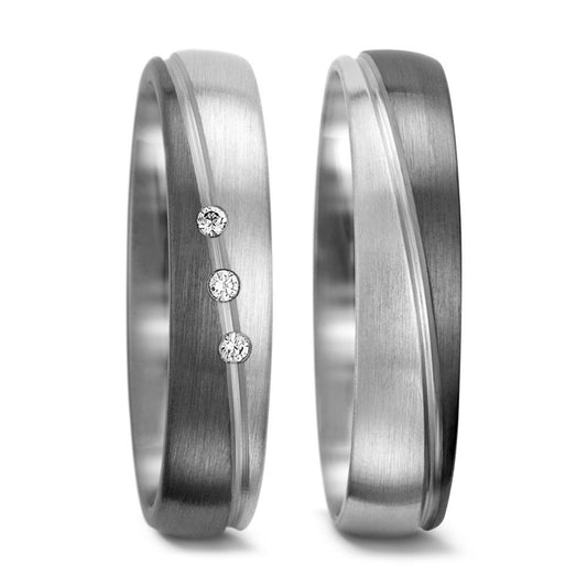 Wedding Ring Palladium 500 , 9k White Gold