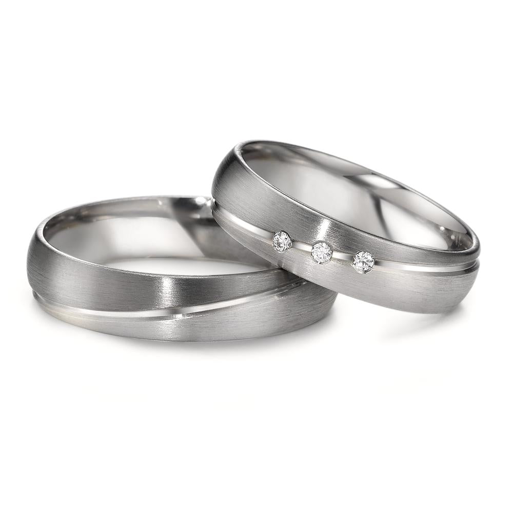 Wedding Ring Palladium 500 , 9k White Gold