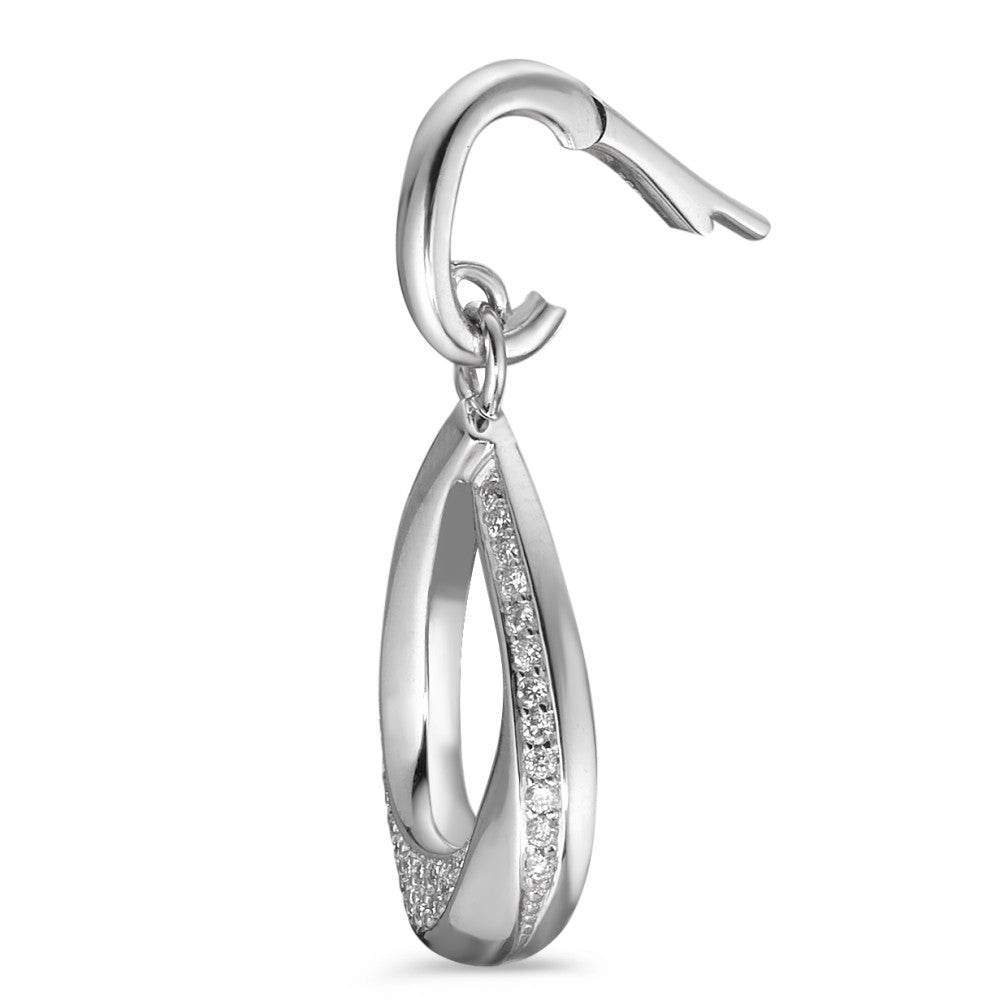 Pendant 18k White Gold Diamond White, 0.19 ct, 38 Stones, brilliant, w-si