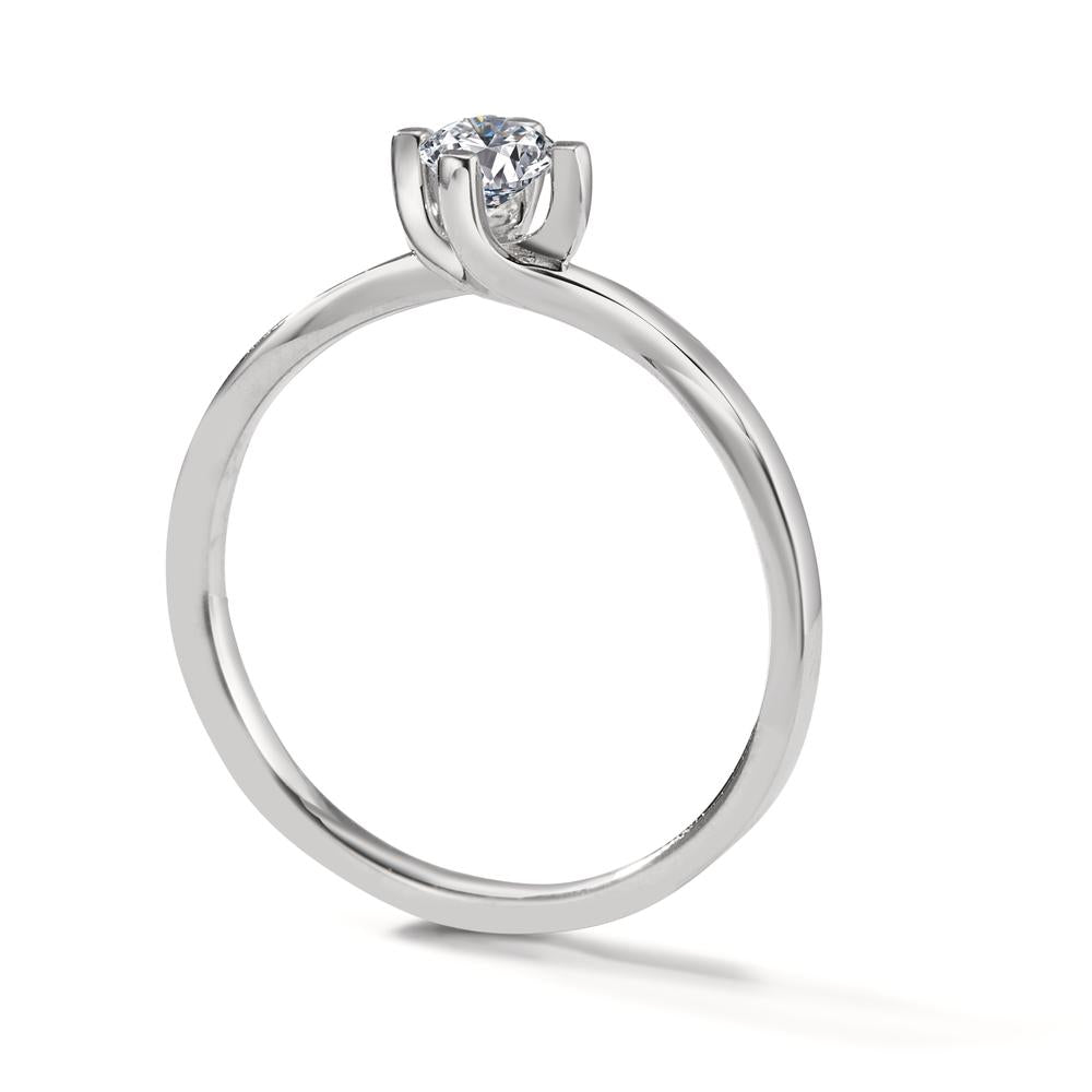 Solitaire ring 18k White Gold Diamond White, 0.25 ct, brilliant, w-si