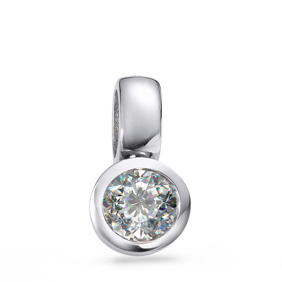 Pendant 18k White Gold Diamond White, 0.25 ct, brilliant, w-si