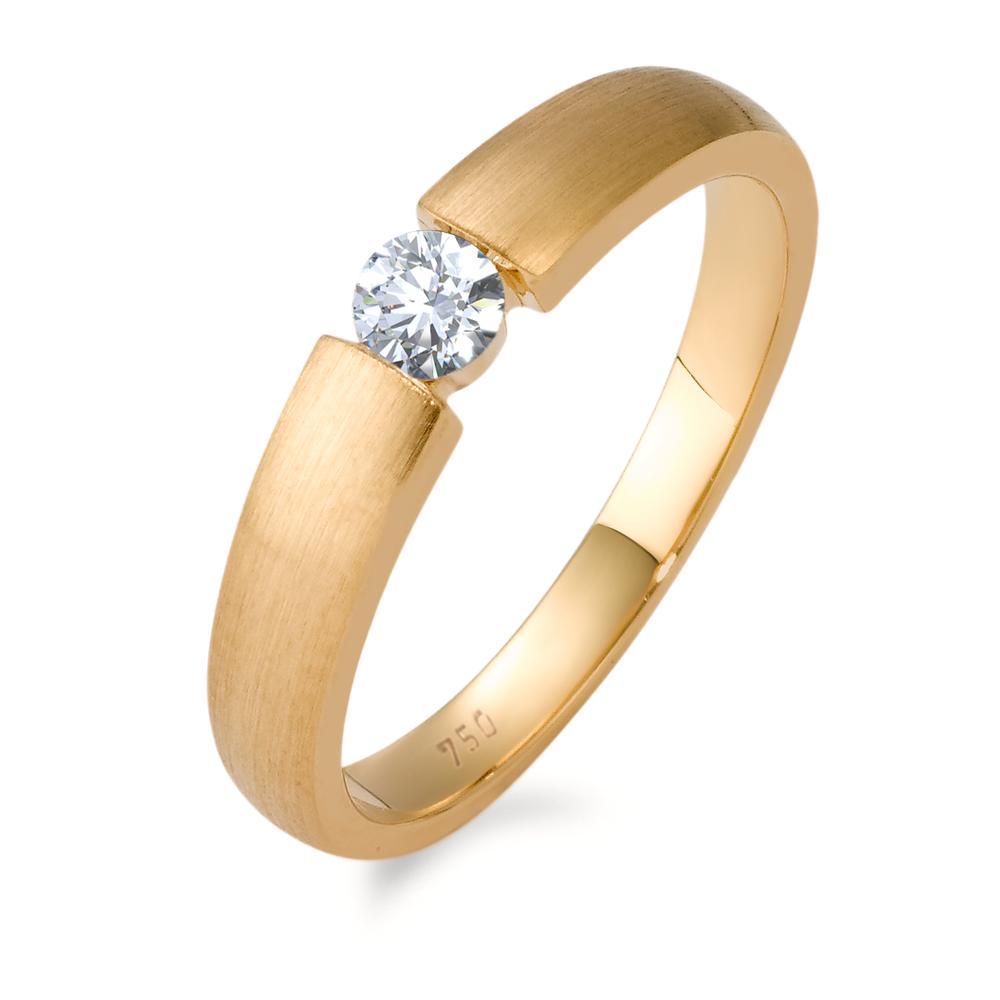 Solitaire ring 18k Yellow Gold Diamond 0.20 ct, w-si
