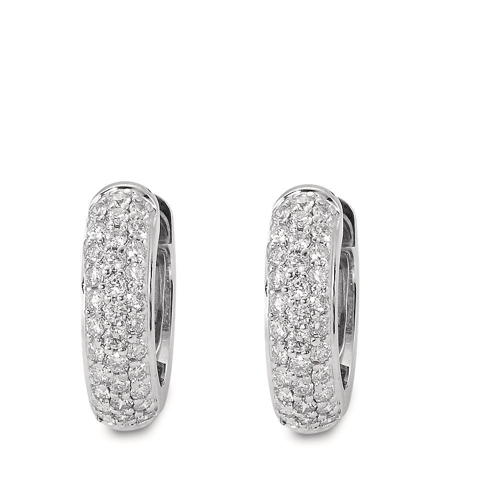 Hinged hoop 18k White Gold Diamond 0.50 ct, 66 Stones, w-si