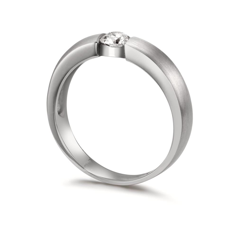 Solitaire ring 18k White Gold Diamond White, 0.30 ct, w-si