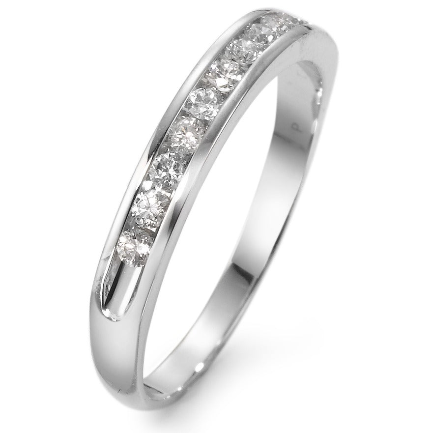 Memory ring 18k White Gold Diamond White, 0.25 ct, 11 Stones, w-si