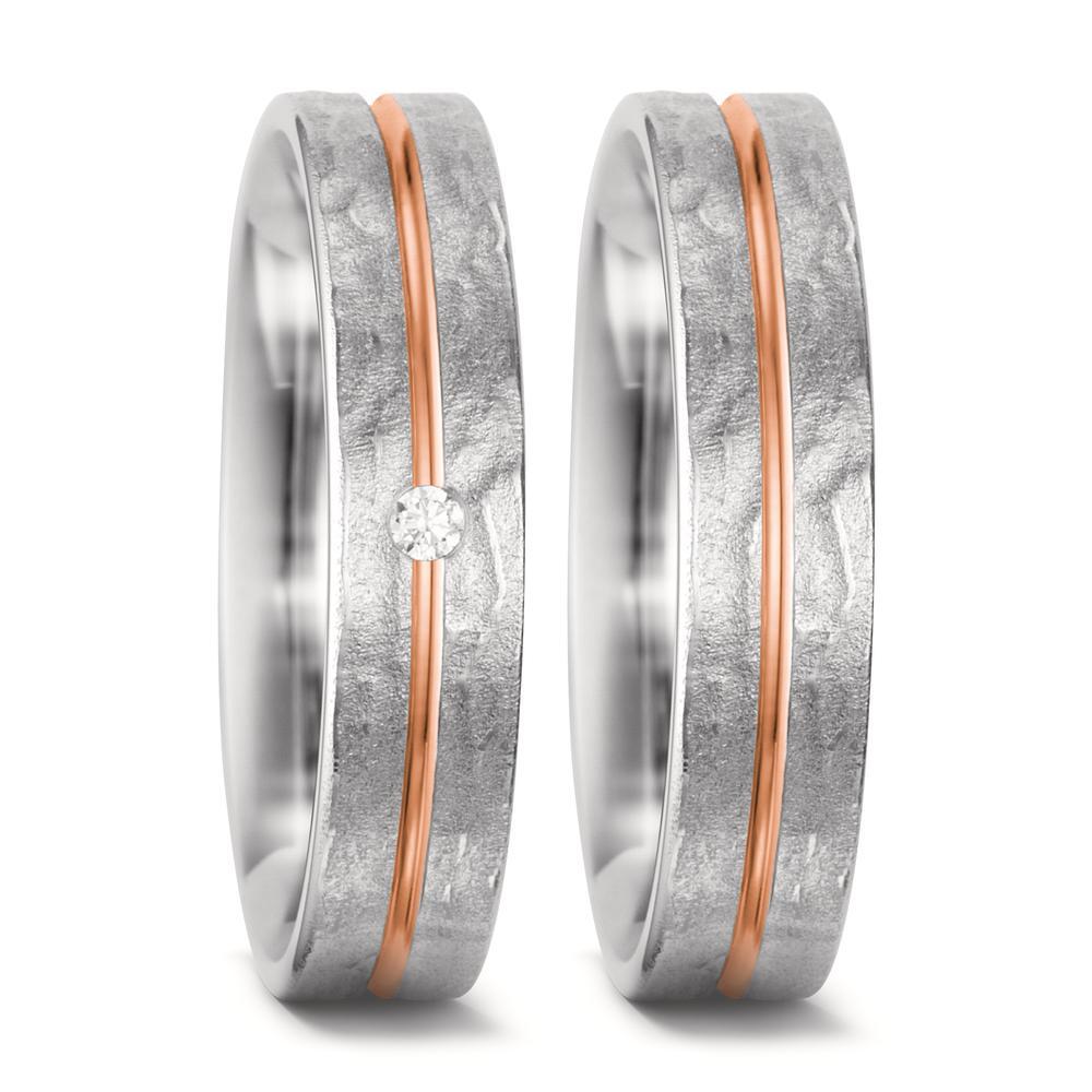 Wedding Ring 18k White Gold, 18k Red Gold