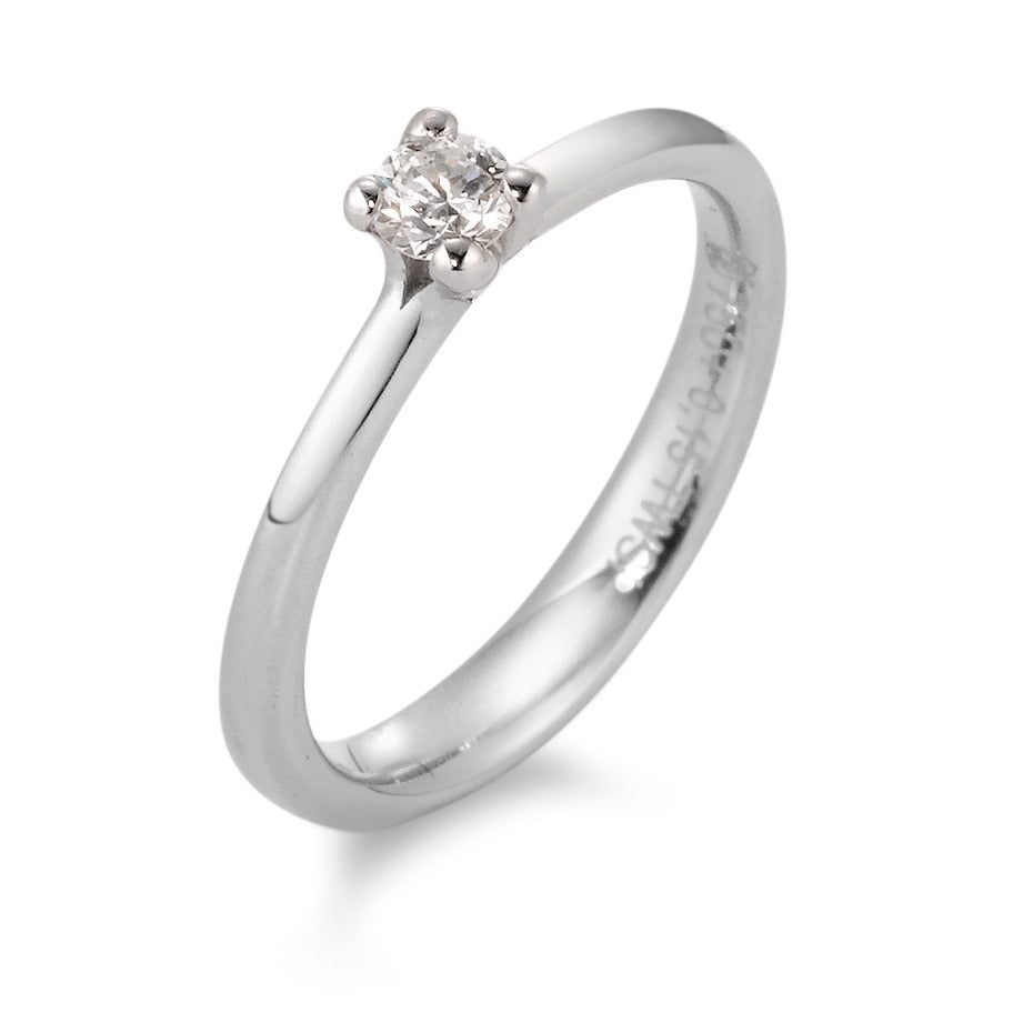 Ring 18k White Gold Diamond 0.15 ct, tw-si