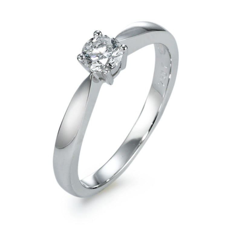 Solitaire ring 18k White Gold Diamond 0.30 ct, w-si