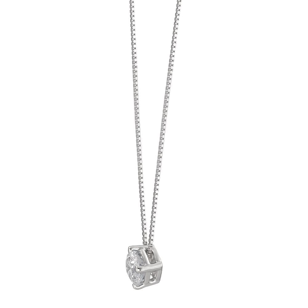 Necklace 18k White Gold Diamond 0.25 ct, w-si 42 cm Ø4 mm