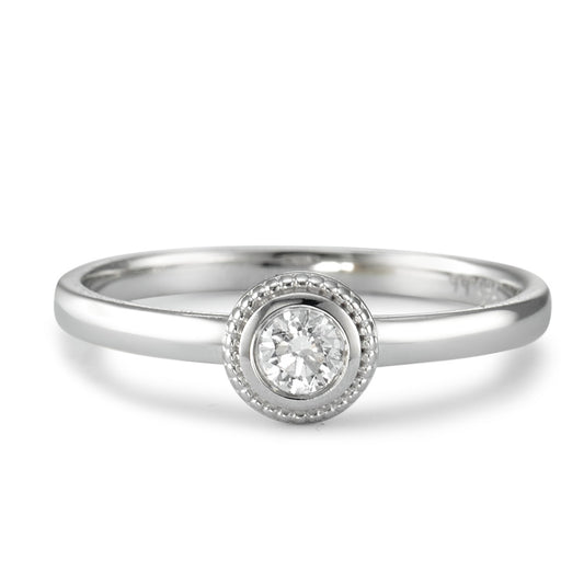 Ring 18k White Gold Diamond 0.15 ct, w-si