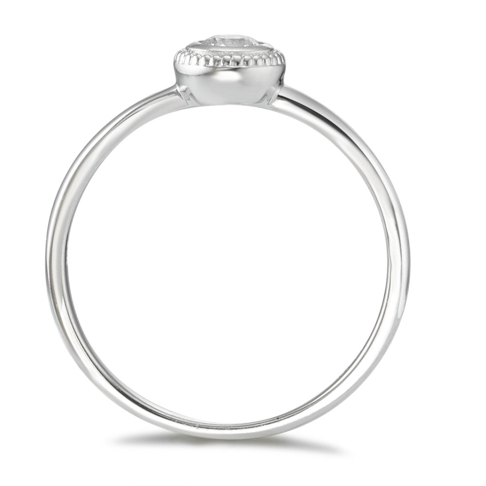 Ring 18k White Gold Diamond 0.15 ct, w-si