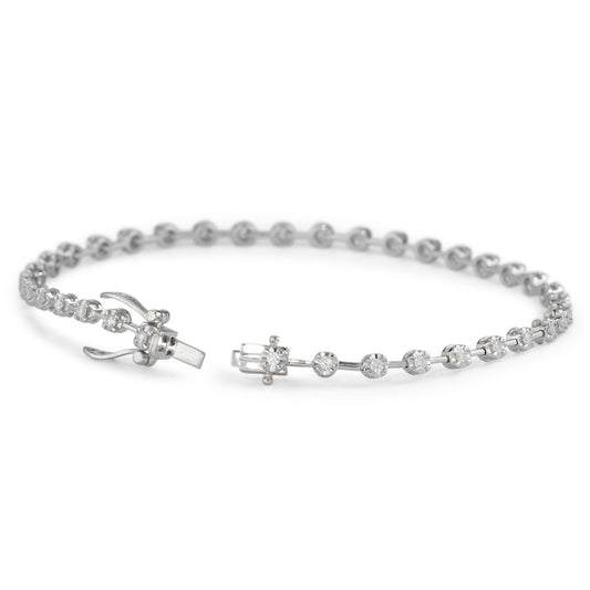 Bracelet 18k White Gold Diamond 0.49 ct, 37 Stones, w-si