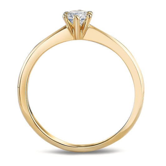 Solitaire ring 18k Yellow Gold Diamond 0.20 ct, w-si