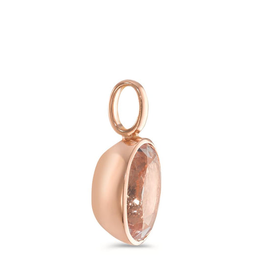 Pendant 18k Red Gold Morganite Champagne, oval
