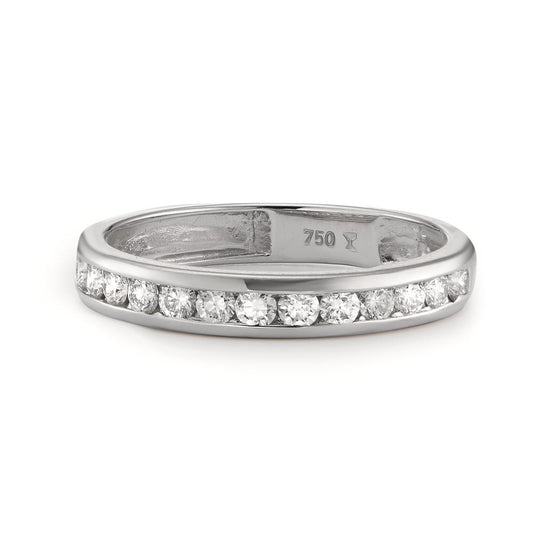 Memory ring 18k White Gold Diamond 0.51 ct, 15 Stones, w-si