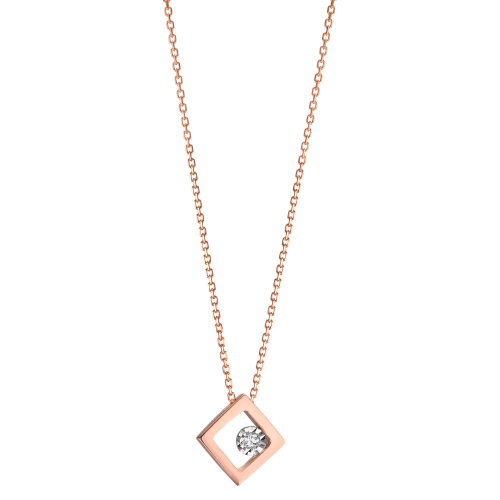 Necklace 18k Red Gold Diamond ct, w-si 40-42 cm