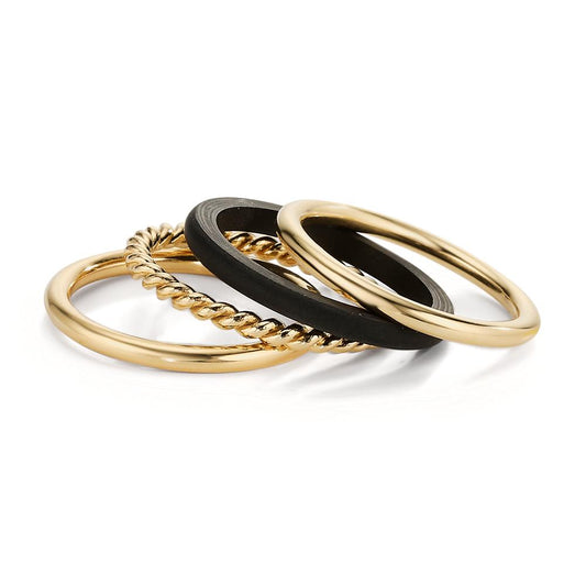 Ring 18k Yellow Gold, Carbon