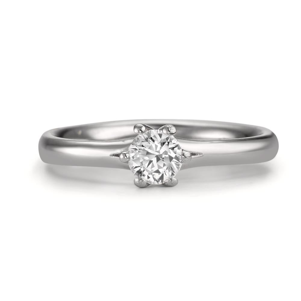 Solitaire ring Platinum 950 Diamond 0.30 ct, w-si, GIA