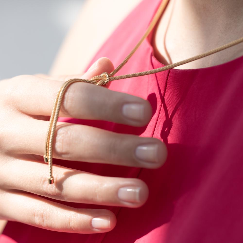 Necklace Silver Yellow Gold plated 50 cm