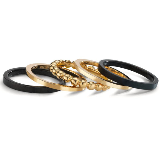 Ring set 18k Yellow Gold, Titanium