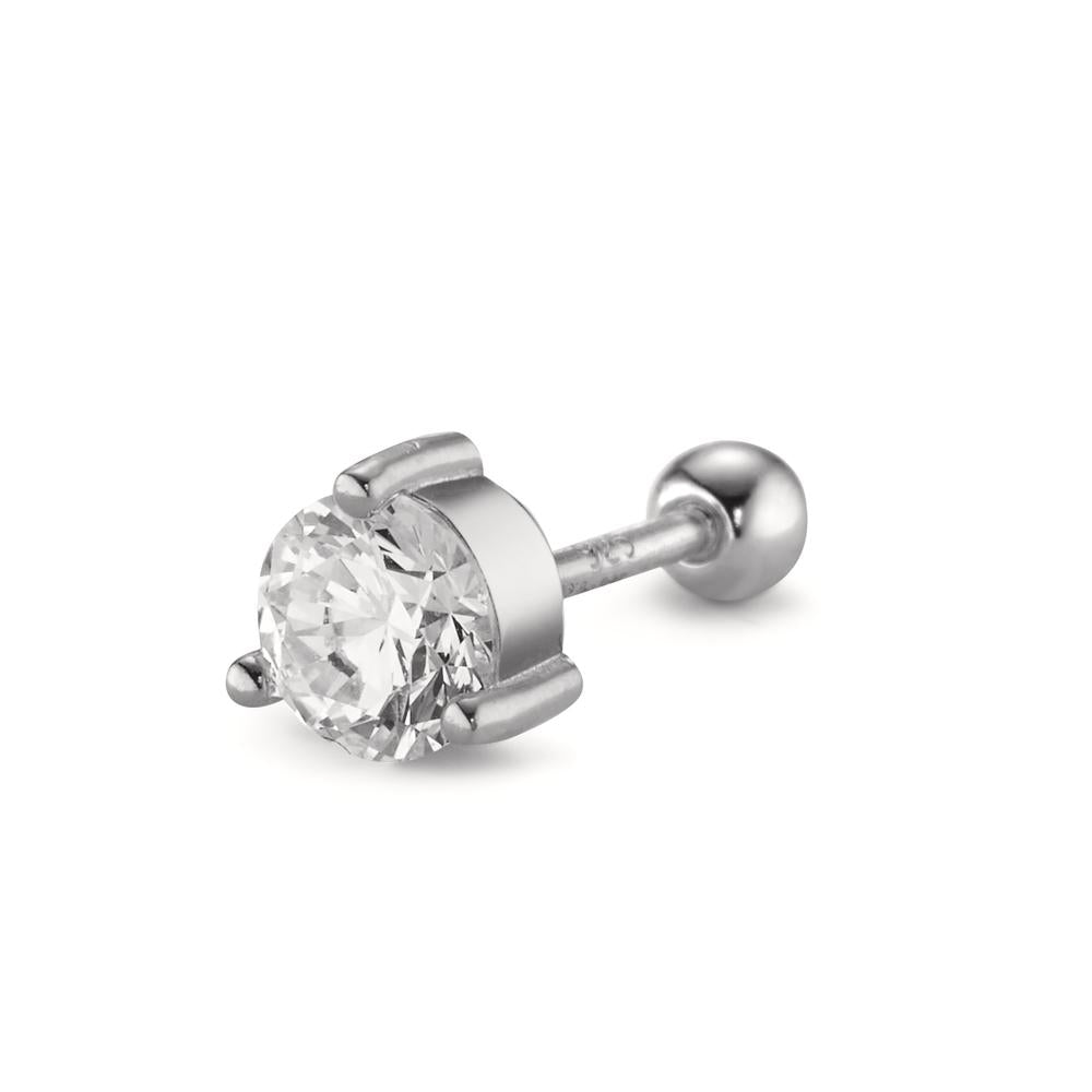 Piercing Silver Zirconia Rhodium plated mm – Rhomberg Schmuck