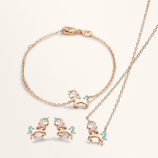 Necklace Bronze Lacquered Unicorn 35-37 cm