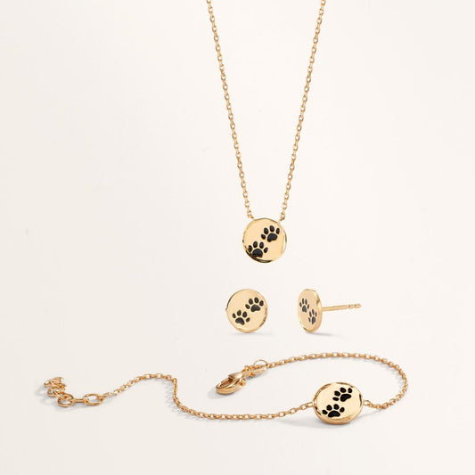 Necklace Bronze Lacquered Paw 35-37 cm