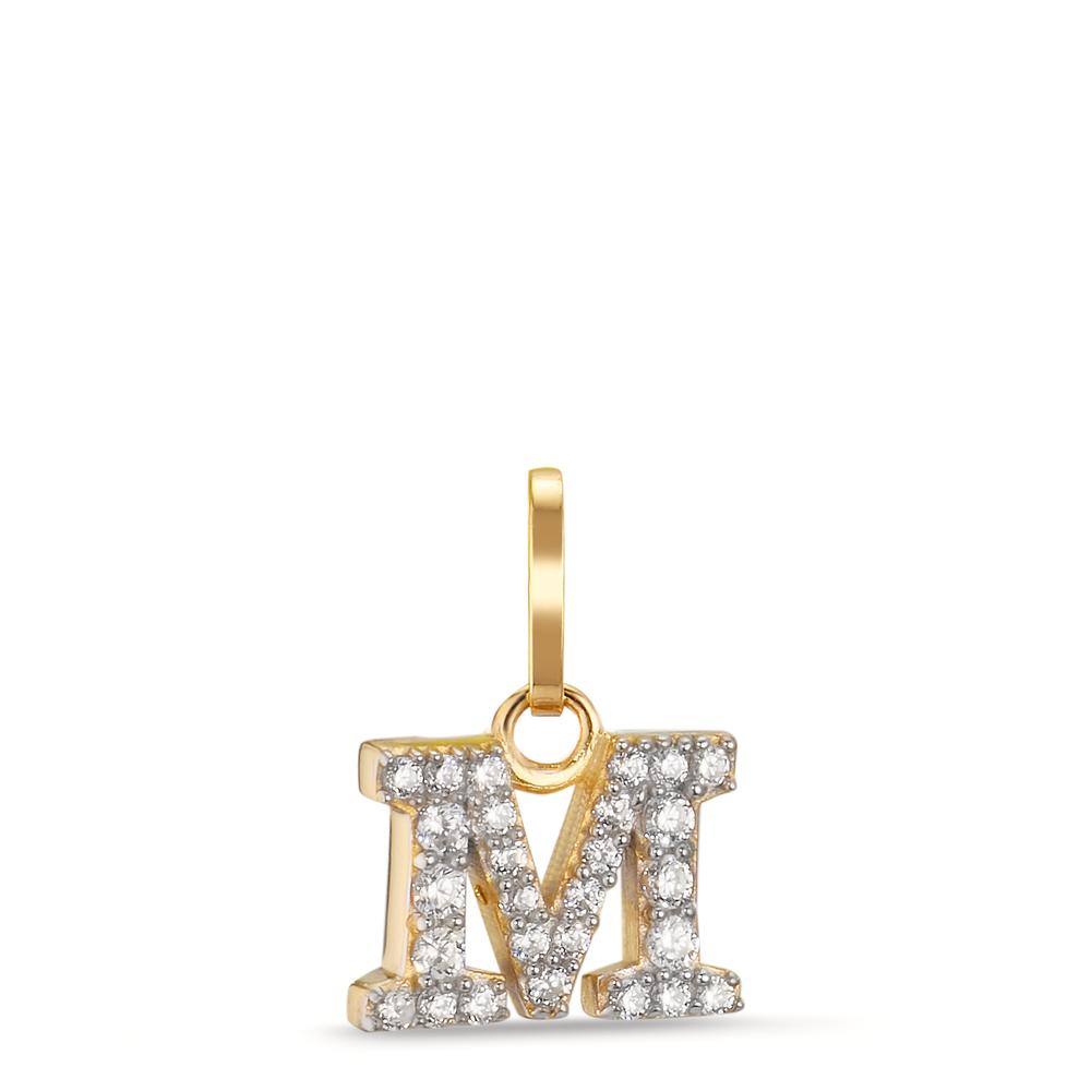 Pendant 9k Yellow Gold Zirconia