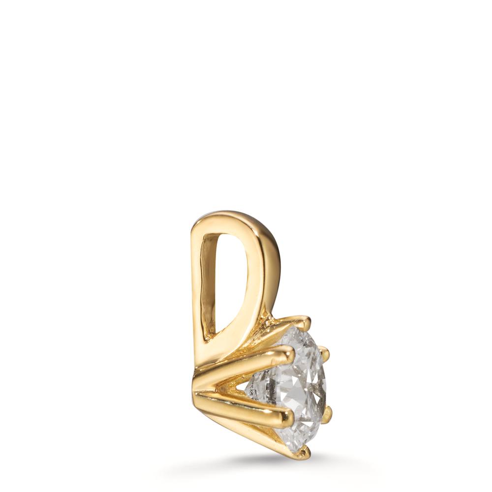 Pendant 18k Yellow Gold Lab-grown Diamond 1 ct, w-si Ø6.5 mm