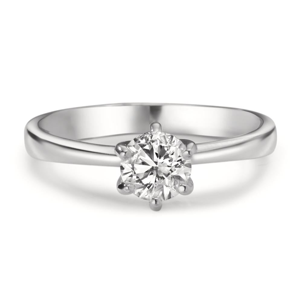 Solitaire ring 18k White Gold Lab-grown Diamond 0.50 ct, w-si