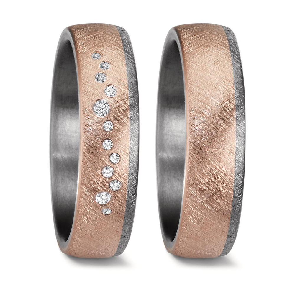 Wedding Ring Tantal 999, 14k Rose Gold