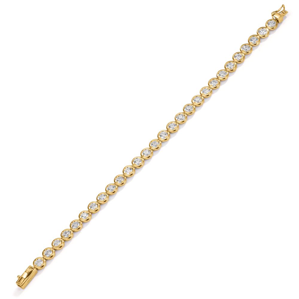 Bracelet Silver Zirconia 28 Stones Gold plated 17 cm