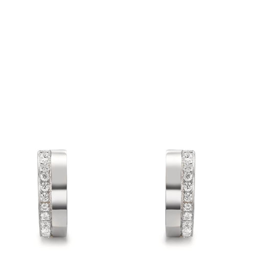 Hoop earrings Silver Zirconia Rhodium plated