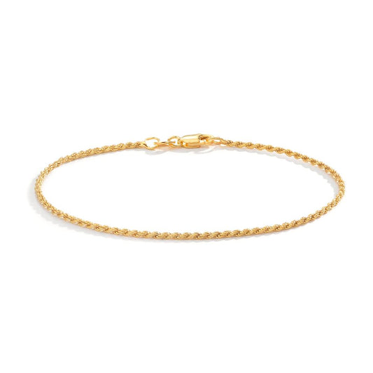 Bracelet Silver Yellow Gold plated 18 cm Ø1.4 mm