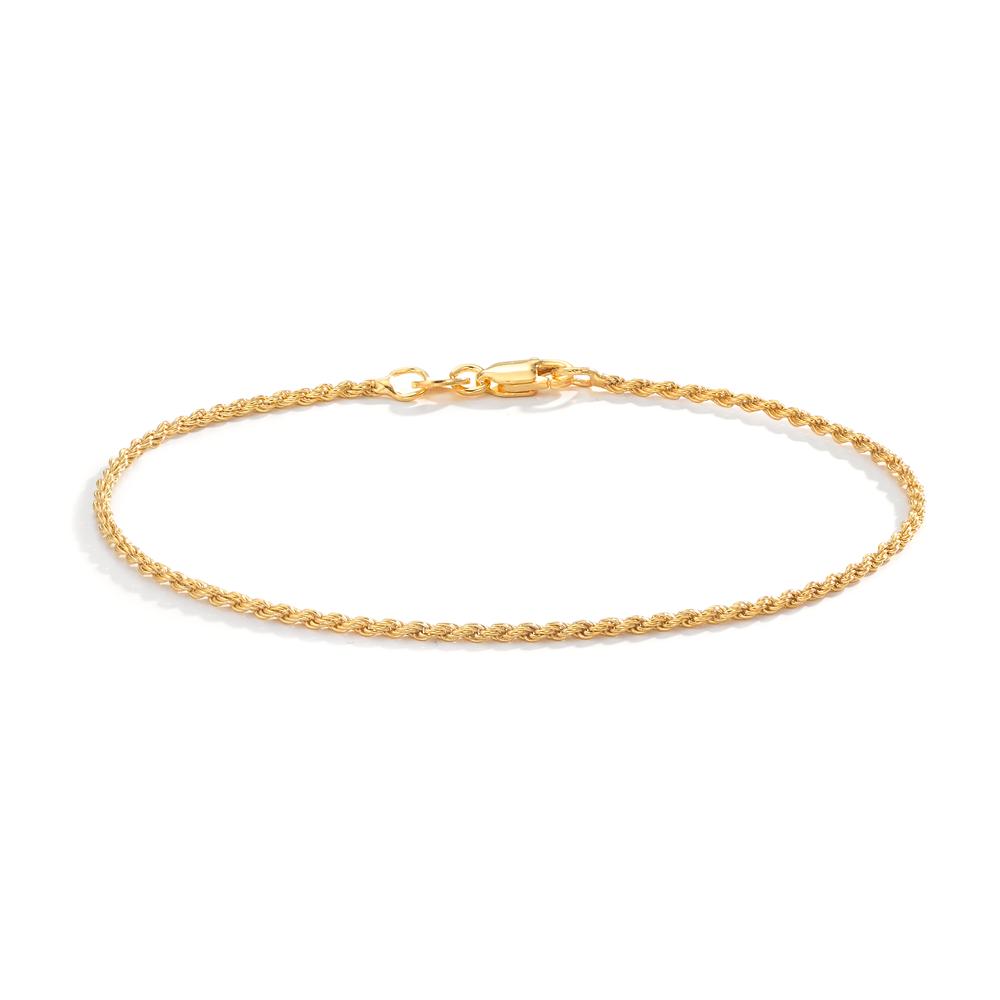 Bracelet Silver Yellow Gold plated 18 cm Ø1.4 mm