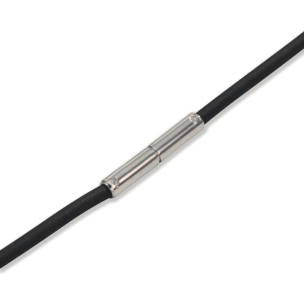 Cord necklace Silicone, Stainless steel 50 cm