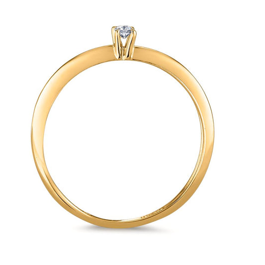 Solitaire ring 18k Yellow Gold Diamond 0.03 ct, w-si