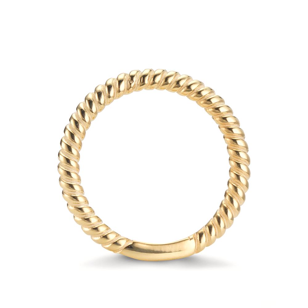 Stacking ring Silver Yellow Gold plated