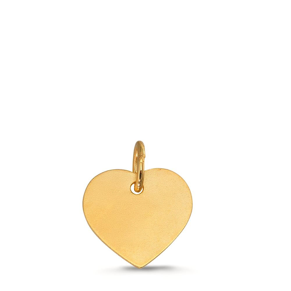 Engravable pendant 9k Yellow Gold Heart Ø11 mm