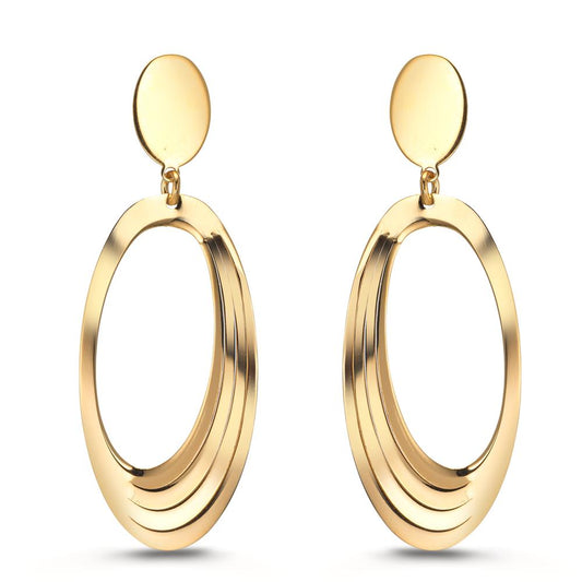 Drop Earrings Silver Yellow Gold plated