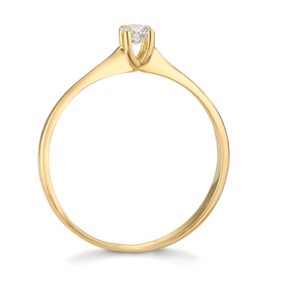 Solitaire ring 18k Yellow Gold Diamond 0.09 ct, w-si